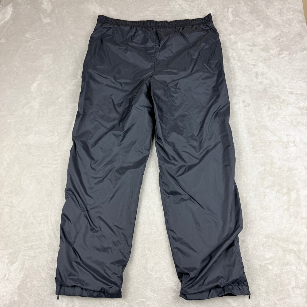 VTG Nike Track Pants Mens M Black Windbreaker Lined Ankle Zip Sportswear Y2K - Picture 4 of 14